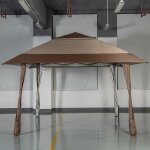 Costway - tonnelle de jardin pliante 4m x 4m avec supports en fer et roues / tente de reception imperméable ... Costway - tonnelle de jardin pliante 4m x 4m avec supports en fer et roues / tente de reception imperméable ...