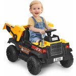 Costway - voiture electrique camion benne � batterie 12v pour enfants vitesse max : 5 km / h, t�l�commande, ...