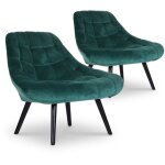 Lot de 2 fauteuils danios velours vert