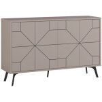 Cotecosy - calicosy - buffet 4 portes d�cor�es l123 cm - dune