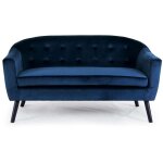 Cotecosy - canap� 3 places scandinave savoy velours bleu