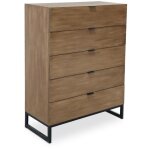 Commode 5 tiroirs panara chne clair