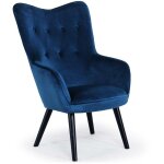 Fauteuil scandinave klarys velours bleu Fauteuil scandinave klarys velours bleu