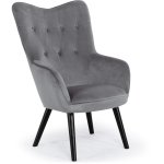 Fauteuil scandinave klarys velours gris Fauteuil scandinave klarys velours gris