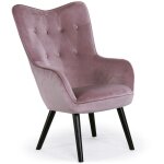 Cotecosy - fauteuil scandinave klarys velours rose Cotecosy - fauteuil scandinave klarys velours rose