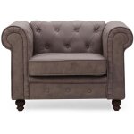 Grand fauteuil chesterfield vintage