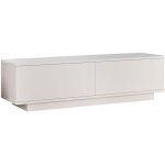 Cotecosy - meuble tv blanc simple, 140x38, 2x35, 5 cm, pour salon minimaliste ou chambre