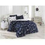 Cotecosy - parure de lit - 1 housse de couette 220 x 240 cm + 2 taies d'oreiller 60 x 60 cm - 65% coton, ...