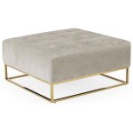 Cotecosy - pouf carr� hudson tissu beige