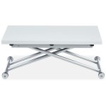 Table basse relevable carrera blanc laqu�