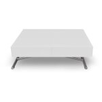 Table basse relevable sundance blanc laqu�