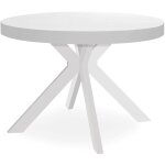 Table ronde extensible myriade blanc
