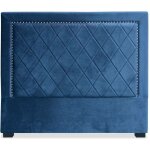 T�te de lit meghan 140cm velours bleu
