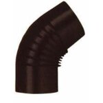 Coude 45 en porcelaine pour poles  bois noir mat -  cm. 10