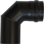 Coude  90 noir -  80 mm