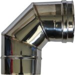 Coude � 90� simple paroi inox - � 180