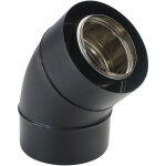 Ten - coude concentrique 470580 bio 45 inox galva d80 / 125mm avec joint viton