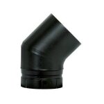 Poujoulat ? coude � segment �maill� 45� ? acier �maill� noir mat ? diam�tre 150 mm ? raccord fumisterie ...