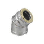 Coude isol� double paroi inox 45� �80 - 130