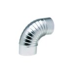 Coudes pliss�s eq 90 d�gr� alu, diam�tre 111
