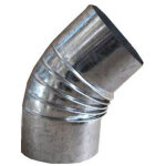 Coude de po�le 100 mm 45� galvanis�