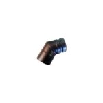 Coude de pole 45 80mm noir vitrifi granuls 1, 2mm