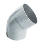 Coude pvc 45� m�le femelle pour tube de descente �80 - aspect zinc - first plast