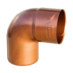 First plast - coude pvc 87�30 m�le femelle pour tube de descente �80 - aspect cuivre