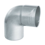 First plast - coude pvc 87�30 m�le femelle pour tube de descente �80 - aspect zinc