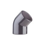 Coude pvc pression nf 45� ff � coller - �25 - plasson