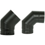 Poujoulat - coude � segments �maill� pour po�le � bois - coude � 90� - diam�tre 150 - couleur : noir ...