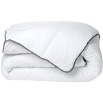 Couette c�line toucher soie 140 x 200 cm - 250 g / m� - blanc biais gris - biesya