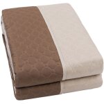 Couette double face couverture douce couvre lit mi saison couleur unie marron - 200x255