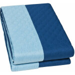 Couette double face couverture douce couvre lit mi saison couleur unie bleu - simple 155x255