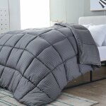 Sampur - couette luxe grise : temp�r�e 300 g / m� a�ration - 200x200 cm