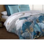 Couette microfibre 220x240 - imprime double - face - 550 grs / m2 - ginko