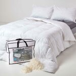 Homescapes - couette temp�r�e 135 x 200 cm en duvet et plumes d'oie 10, 5 tog