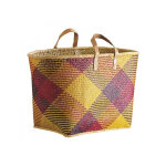 Aubry gaspard - couffin palmier + poign�es cuir 50cm