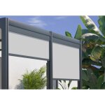 Couleurs du monde - store brise - vue lateral 3m pour pergola bioclimatique autoportante