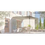 Couleurs du monde - toile d'ombrage en polyester 200gr / m� pour tonnelle luberon - coloris beige clair ...