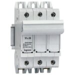 Coupe circuit 400v sp38 pour fusible 10x38mm 3 p�les legrand 021404