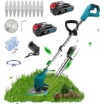 Coupe - herbe électrique sans fil coupe - herbe coupe - bordure de jardin + lames, avec 2 batteries 3, ... Coupe - herbe électrique sans fil coupe - herbe coupe - bordure de jardin + lames, avec 2 batteries 3, ...