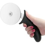 Coupe pizza, roulette pizza, pizza couteau avec lame en acier inoxydable, lame de diam�tre 10, 2 cm avec ...