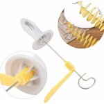 Coupe - pommes de terre en spirale - acier inoxydable pomme de terre twister tornado slicer coupe - manuel ...