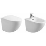 Giorgy - couple de sanitaires suspendu rimless sans bride, gamme flipper avec abattant soft - close inclus ... Giorgy - couple de sanitaires suspendu rimless sans bride, gamme flipper avec abattant soft - close inclus ...