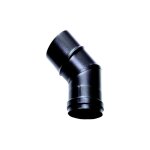 Mbm ? courbe 45 conduit de fum�e dn 80 �maill� noir 600�c ? tube en acier pour po�le � granul�s ou � ...