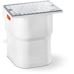 Mea - courette d'a�ration + grille maille 30 / 10 - blanc - h. 42 cm l. 42 cm l. 25 cm