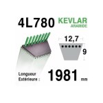 Courroie 4l780 - 4l78 husqvarna 532131264 - 531005026 ayp 131264 simplicity 108508 - 1713515 countax ...