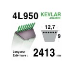 Courroie 4l950 - 4l95 ayp - husqvarna 144959 - 138255 - 130801 murray 37x61 bernard loisirs 144959