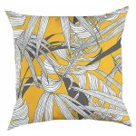 Coussin 40x40 cm exotique safran dehoussable